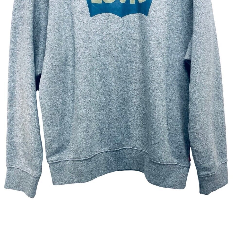 Levi’s Sweatshirt Size M Men’s Gray Relaxed Fit Pullover Graphic Print Logo New - Picture 4 of 11